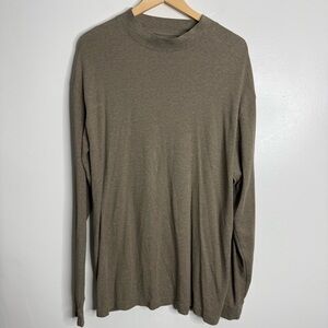 Cutter & Buck Men’s XL Long Sleeve‎ Mock Neck Sweatshirt Tan Stretch